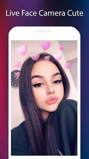 Live Face Camera Cute स्क्रीनशॉट 1