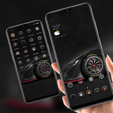 Black cool car wheel theme स्क्रीनशॉट 1