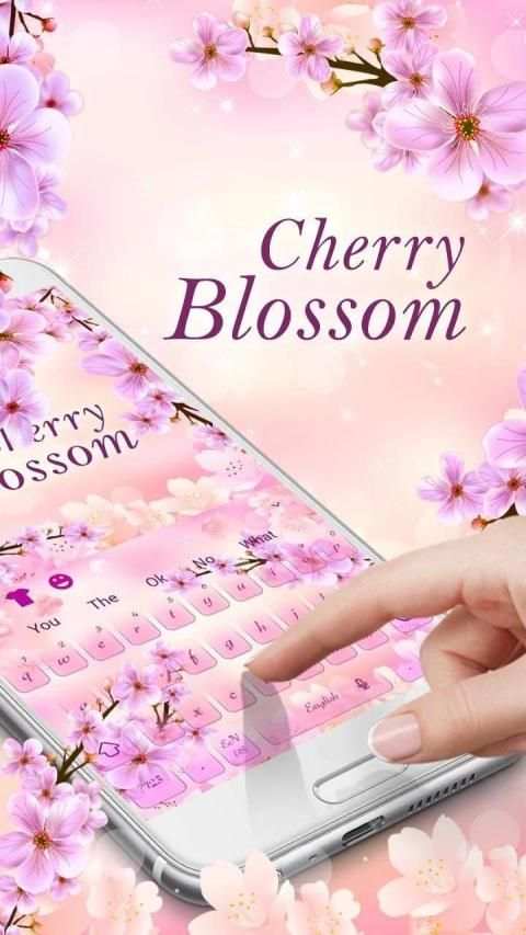 Spring Cherry Blossom Keyboard Theme screenshot 6