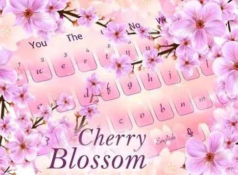 Spring Cherry Blossom Keyboard Theme screenshot 2