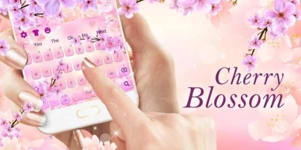 Spring Cherry Blossom Keyboard Theme screenshot 1