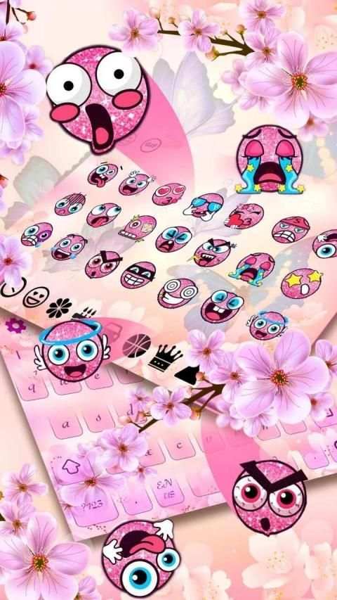 Spring Cherry Blossom Keyboard Theme स्क्रीनशॉट 4
