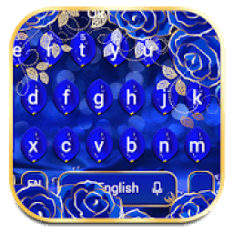 ikon Keyboard Rose Biru Mewah