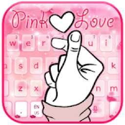 Beautiful Pink Love Heart Keyboard Theme आइकन