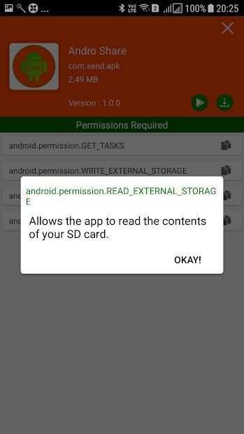 Andro Share : Share via Bluetooth, Email स्क्रीनशॉट 1