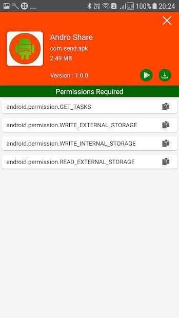 Andro Share : Share via Bluetooth, Email स्क्रीनशॉट 2