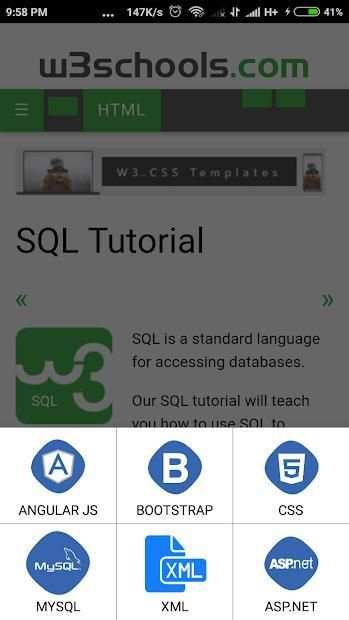 w3Schools 2018 offline screenshot 2