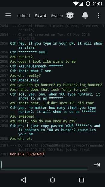 Weechat Android screenshot 6