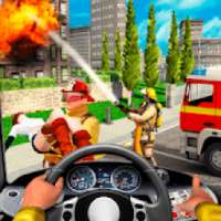 Firefighters Rescue Simulator: Fire truck driving