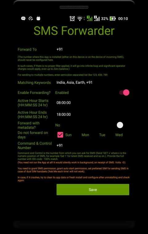 SMS Forwarder स्क्रीनशॉट 3