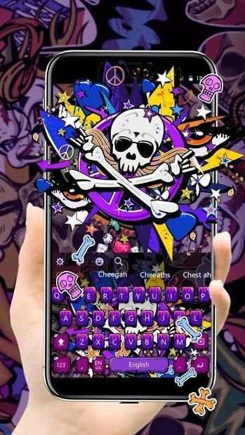 Graffiti Skull Keyboard Theme स्क्रीनशॉट 2