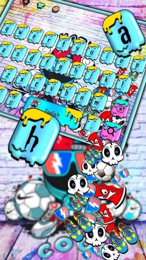 DJ Graffiti Keyboard Theme स्क्रीनशॉट 1