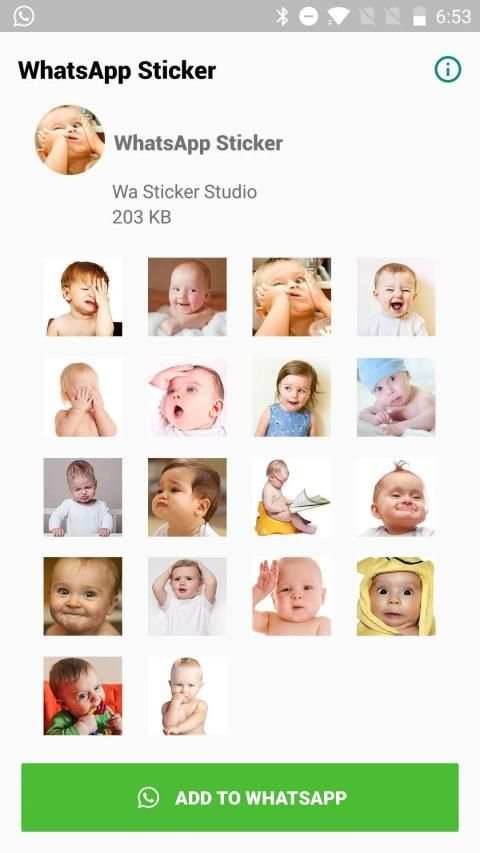 Lovely Baby Stickers for WhatsApp, WAStickerApps screenshot 3