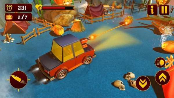 Scary Halloween Shooting Car Game स्क्रीनशॉट 3