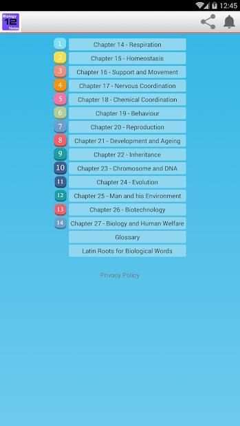 Class XII Biology Notes solved exercises, MCQs screenshot 2