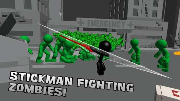 Stickman Killing Zombie 3D screenshot 1