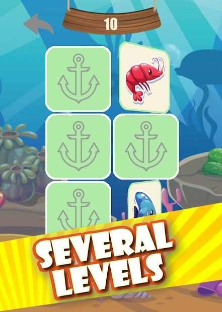 Memory game - Ocean fish screenshot 10