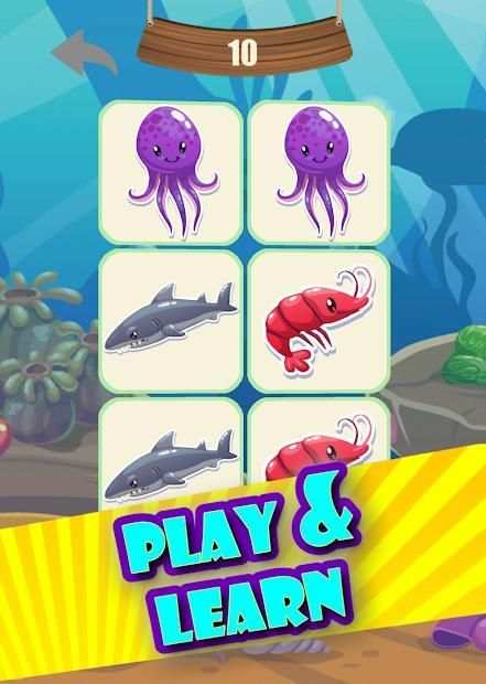 Memory game - Ocean fish screenshot 7