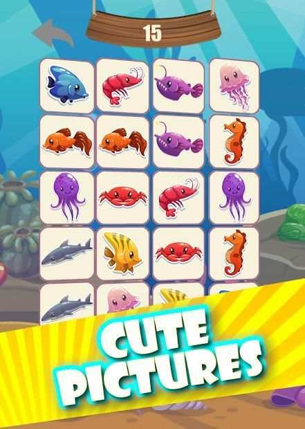 Memory game - Ocean fish screenshot 15