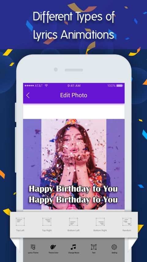 Birthday Photo Lyrical Video Status Maker स्क्रीनशॉट 4