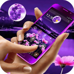 Purple Moon Lake Flower Theme icon