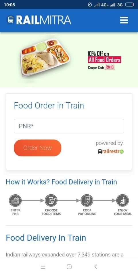 RailMitra- PNR & Train Status, Food Order in Train screenshot 1