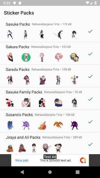 Sasuke & Sakura Family Sticker WA screenshot 2