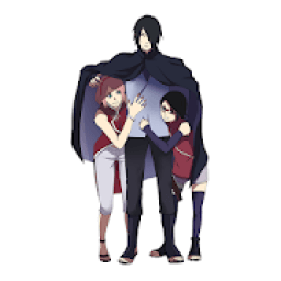 ikon Sasuke &amp; Sakura Family Sticker WA