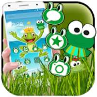 Kawaii Big Eyes Green Cartoon Frog Theme on 9Apps