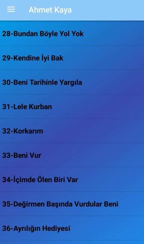 Ahmet Kaya Şarkıları (İnternetsiz 40 Şarkı) screenshot 2