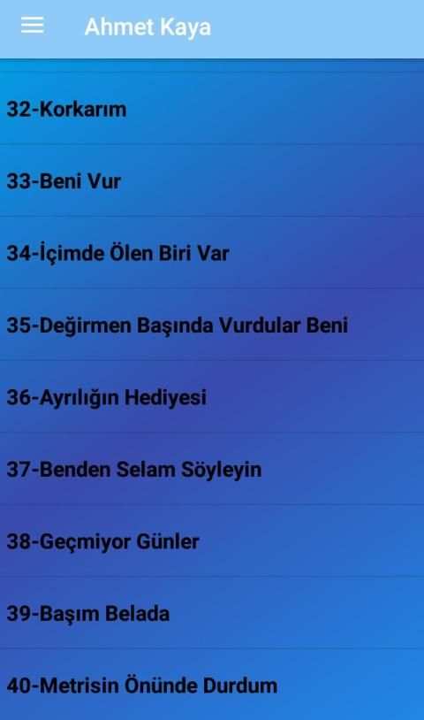 Ahmet Kaya Şarkıları (İnternetsiz 40 Şarkı) screenshot 1