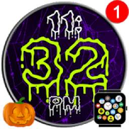 Free Halloween Watch Face Theme for Bubble Clouds