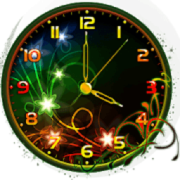 ikon Neon Flower Clock Live Wallpaper