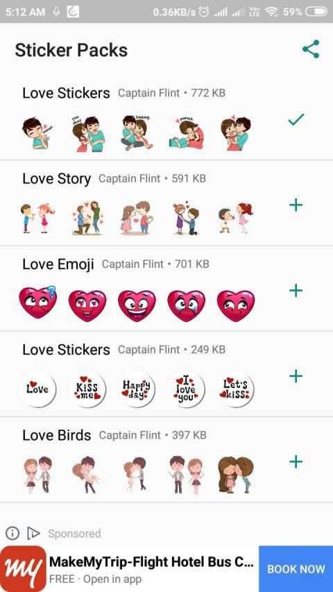 Love, Valentines Stickers - WhatsApp WAStickerApps screenshot 1