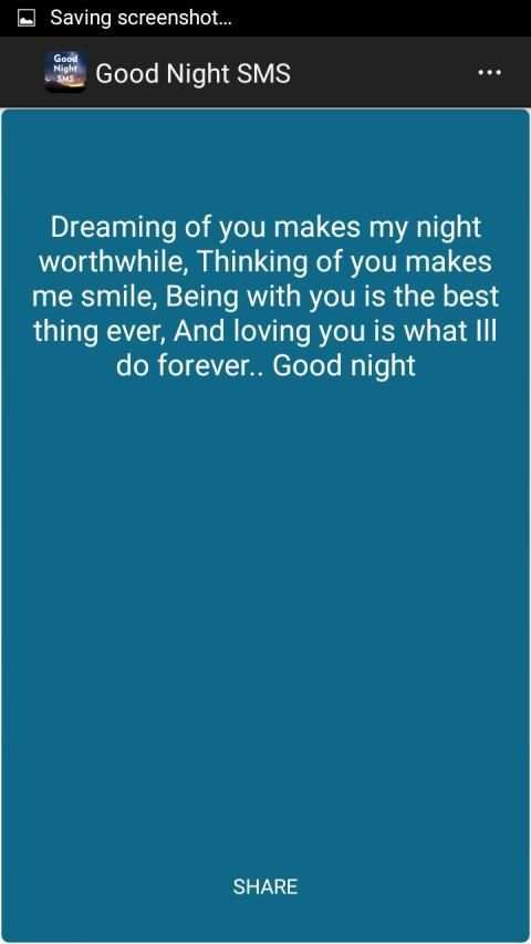 Good Night SMS screenshot 1