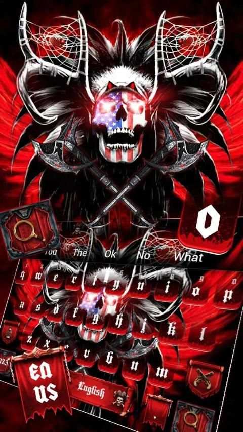 Red Evil Skull Keyboard स्क्रीनशॉट 2