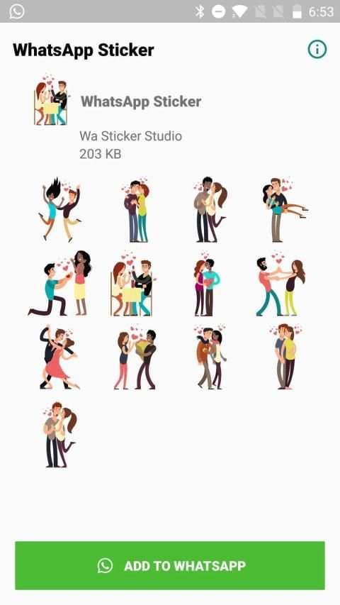Romantic Love Stickers for WhatsApp, WAStickerApps screenshot 6