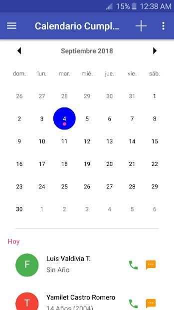 Calendario cumpleaños - Lite screenshot 9