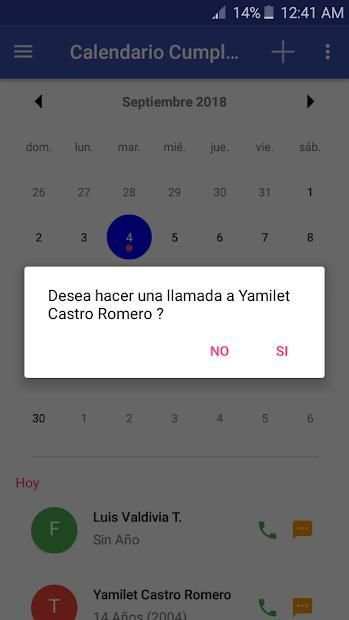Calendario cumpleaños - Lite screenshot 3
