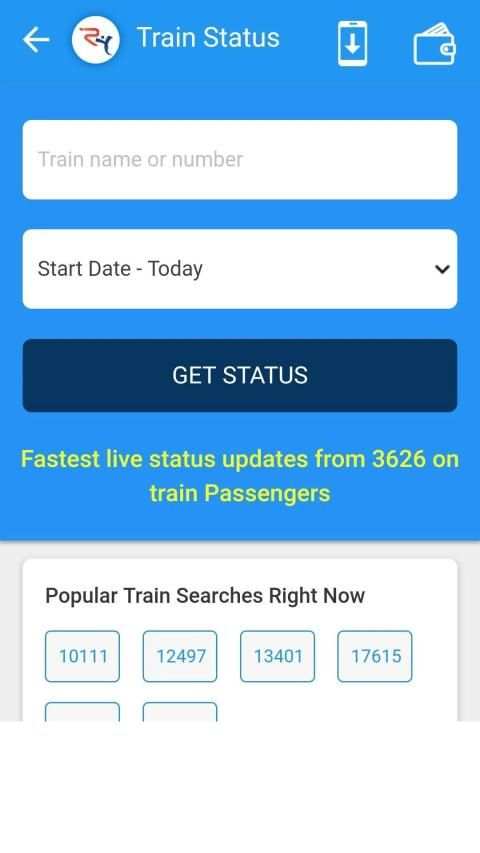 Easy Live Train Running Status screenshot 1