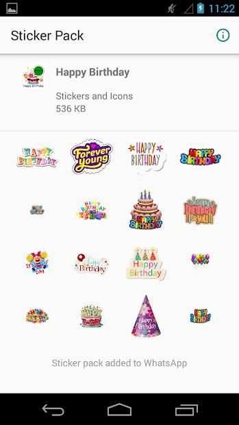 Happy birthday Stickers for WhatsApp screenshot 1