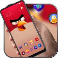 Struggling angry bird theme Cartoon cute