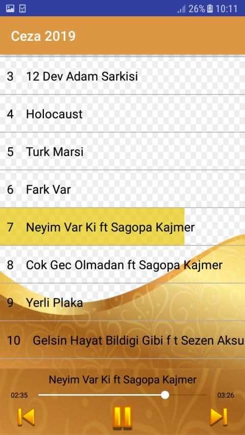 Ceza şarkıları 2019 - Internet Olmadan - screenshot 3