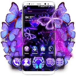 Purple Butterlfy Launcher Theme