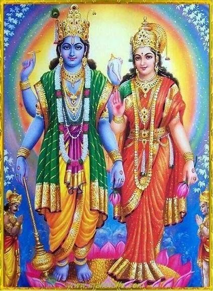 Lord Lakshmi Narayan / Lord Vishnu With Lakshmi Mata Photo Frame for Home  Decor / Pooja Room Portrait Picture Wall / Table - Etsy