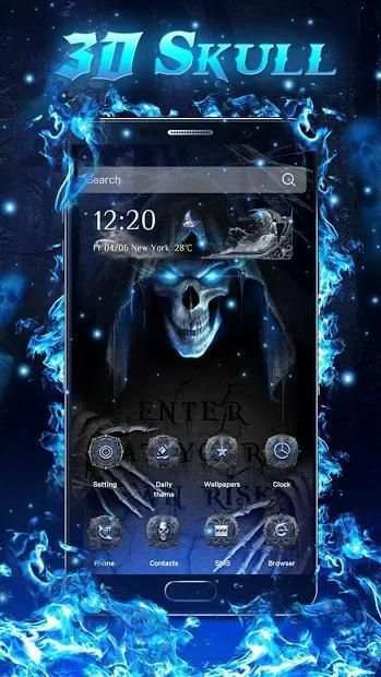 3D Blue Grim Reaper Launcher screenshot 5