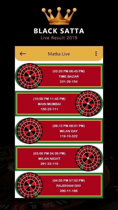Black Satta Live Results स्क्रीनशॉट 3