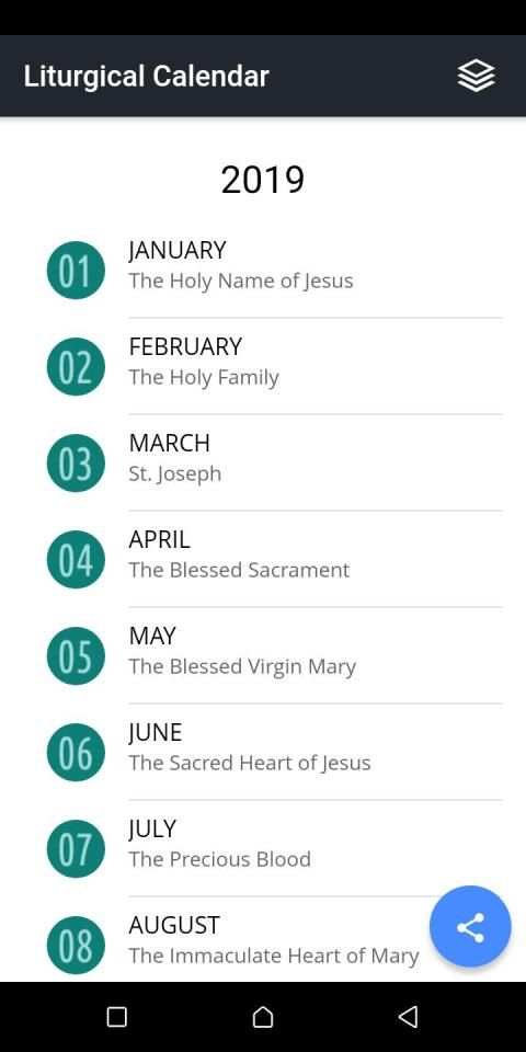 Liturgical Calendar 2019 screenshot 4
