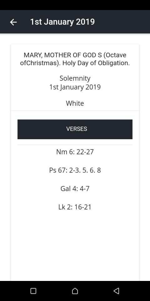 Liturgical Calendar 2019 screenshot 1