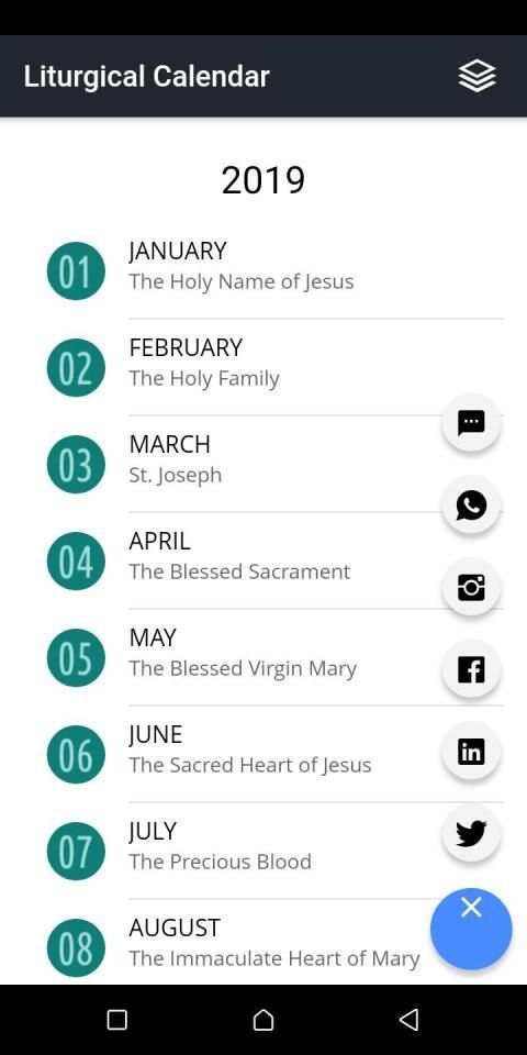 Liturgical Calendar 2019 screenshot 3